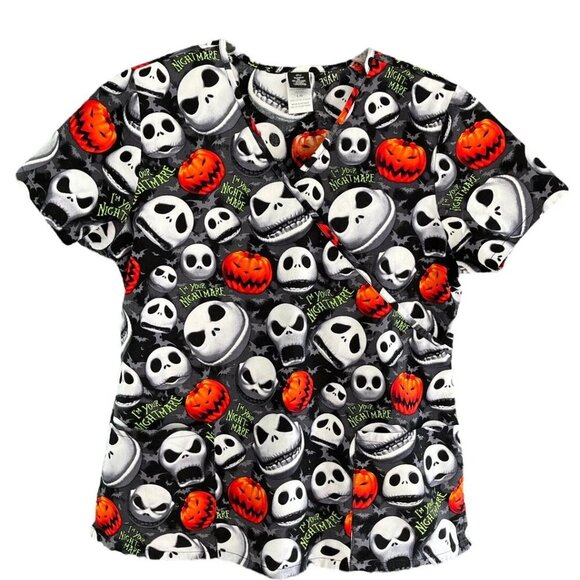 Disney The Nightmare Before Christmas Scrub Top 2XL - Picture 1 of 5